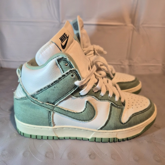 Nike Shoes - Women Nike Dunk High 1985 Green Denim 2022 Size 7.5- (5 1/2 Or 6 Boys)